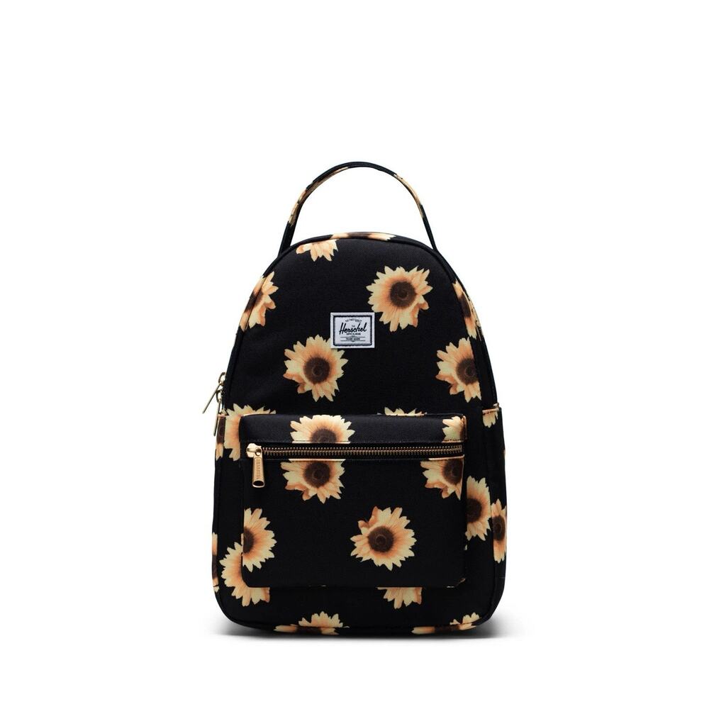 Herschel Supply Co. Sunflower Field Canvas Nova Mini Compact Travel Backpack NWT